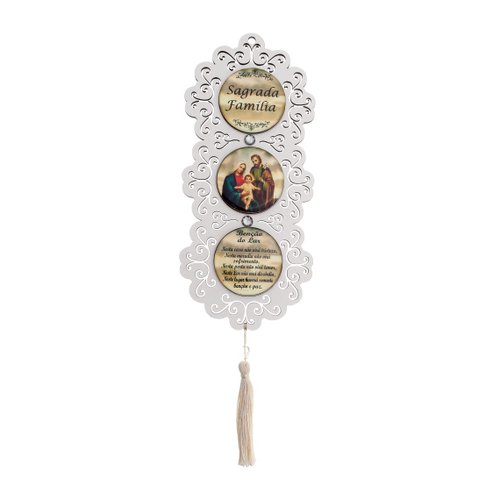 Adorno Triplo Único Sagrada Família - Branco