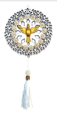 Mandala Única Divino Espirito Santo Strass - Branco