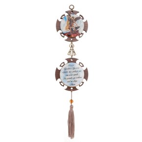 Adorno Duplo Redondo Medalha Estilizado - São Miguel