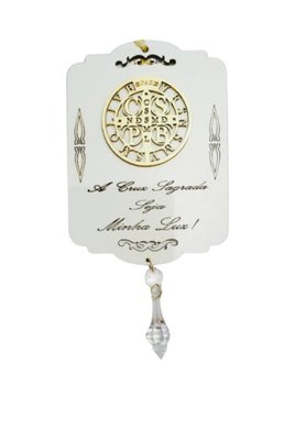 Adorno em Placa com Medalha de Sâo Bento