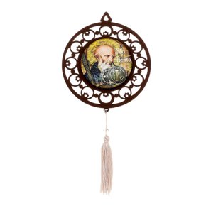 Adorno Redondo Único Resinado São Bento - Marrom