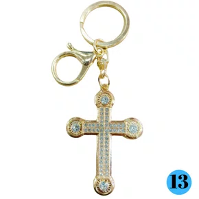 Chaveiro CRUZ PONTO DE LUZ NAS PONTAS - Modelo 13 (12 Unidades)