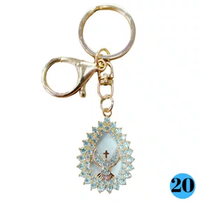 Chaveiro DIVINO Madre pérola com Strass - Modelo 20 (12 Unidades)