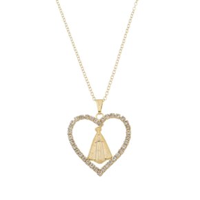 Colar Folheado Pingente Cartela 13