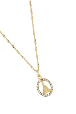 Colar Folheado Pingente Cartela 17