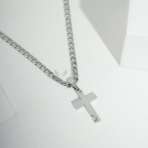 Corrente Aço Inoxidável Com Cruz Estilizada - Mod 02