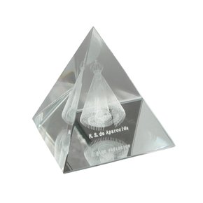 Cristal Pirâmide Aparecida - 5,5cm
