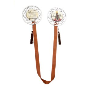 Escapulário de Porta Redondo Aparecida - Branco