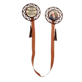 Escapulário de Porta Redondo Sagrada Família - Marron