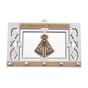 Porta Chaves Espelho Aparecida - Branco