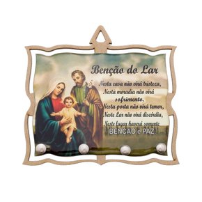 Porta Chaves Resinado Sagrada Familia