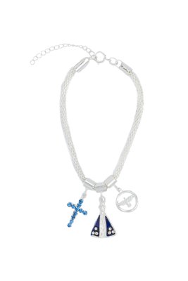 Pulseira Folheada Prata Berloque 12