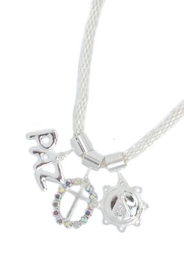 Pulseira Folheada Prata Berloque 7