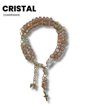 TERÇO DE PULSO FOLHEADO CHAMPANHE