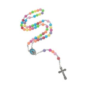 Terço Infantil Colorido Brilhoso (12 Unidades)