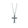 Corrente Aço Inoxidável com Crucifixo Pai Nosso Preta (Unidade)