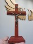 Crucifixo em Madeira Tradicional Mogno - 19CM
