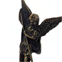 São Miguel Arcanjo em Metal 6,5 cm com base em madeira