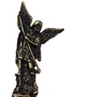 São Miguel Arcanjo em Metal 6,5 cm com base em madeira